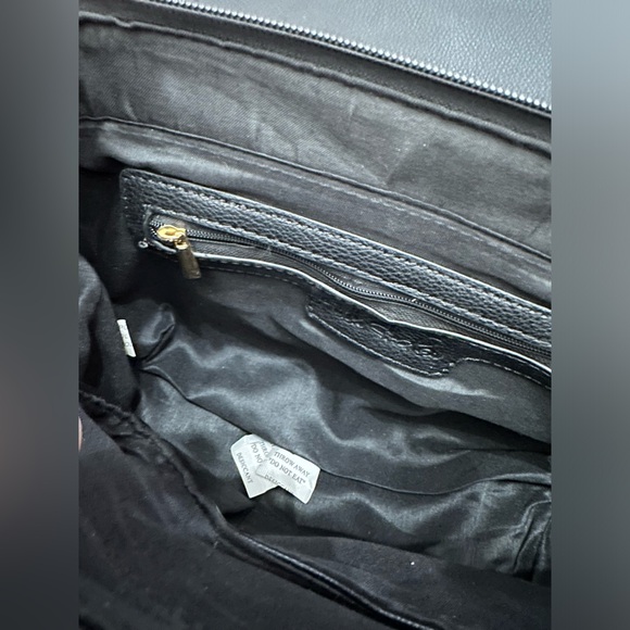 Pink Haley Faux Leather Crossbody Purse with Double Tassels in Black - Picture 12 of 15